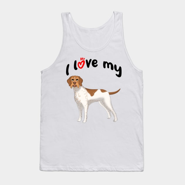 I Love My German Wirehaired Pointer Dog Tank Top by millersye